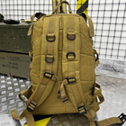 Водонепроницаемый Рюкзак UNION с мягкой уплотненной спинкой и системой Molle / Прочный рюкзак Oxford койот - изображение 5