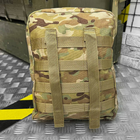 Штурмовий компактний Рюкзак для плитоноски із системою Molle / Міцний Ранець Cordura мультикам 20х30 см - зображення 3
