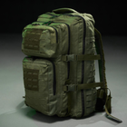 Рюкзак с мягкой спинкой и регулируемыми лямками 75х55х40 см / Штурмовой Ранец с системой Molle хаки - изображение 1