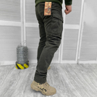 Чоловічі щільні Штани Leon із накладними кишенями / Еластичні бавовняні Брюки хакі розмір XL - зображення 3