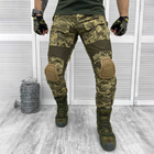 Крепкие мужские Штаны с наколенниками / Плотные Брюки рип-стоп пиксель размер XL - изображение 1