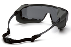 Очки защитные с уплотнителем Pyramex Cappture-Plus (gray) H2MAX Anti-Fog, серые - изображение 4