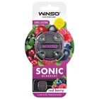 Освежитель воздуха Winso Sonic мембранный на дефлектор Red Berry ароматизатор для автомобиля ягодный аромат (1LO-TH_11C)