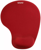 Podkładka pod mysz z poduszką żelową Savio 230 x 190 x 3 mm Czerwona (SAVMP-01R) - obraz 1