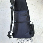 Нагрудна однолямкова міська сумка через плече 6 л чорний - зображення 4
