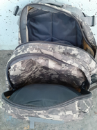 Армейский походный мужской рюкзак на две лямки 35 л цвет олива - изображение 9