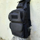 Нагрудна однолямкова міська сумка через плече 6 л чорний - зображення 5