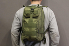 Мужской универсальный тактический рюкзак на две лямки 25 л цвет оливковый - изображение 2