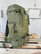 Великий тактичний рюкзак на плечі 70 л колір олива - зображення 3
