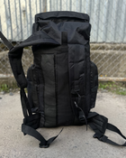 Армейский походный рюкзак на плечи 70 л черный - изображение 8