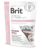 Сухой корм для кошек Brit VD Hypoallergenic при аллергии с лососем и горохом