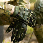 Плотные перчатки M-Pact с защитными накладками из ABS-пластика и антискользящими ладонями темно-зеленый - изображение 2