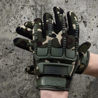 Плотные перчатки M-Pact с защитными накладками из ABS-пластика и антискользящими ладонями темно-зеленый - изображение 6