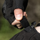 Плотные беспалые Перчатки Force с защитными резиновыми накладками черные размер M - изображение 6