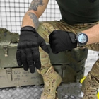 Плотные сенсорные перчатки Klaud с усиленными защитными накладками черные размер XL - изображение 1