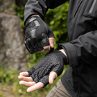 Плотные беспалые Перчатки Mechanix с защитными резиновыми накладками черные размер универсальный - изображение 5