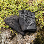Плотные беспалые Перчатки Force с защитными резиновыми накладками черные размер XL - изображение 7