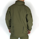 Чоловіча флісова Куртка Softshell з капюшном та вентиляційними блискавками олива розмір XXXL - зображення 3