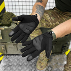 Плотные сенсорные перчатки Klaud с усиленными защитными накладками черные размер L - изображение 2