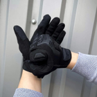 Плотные перчатки M-Pact с защитными пластиковыми накладками черные размер L - изображение 5
