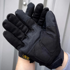 Плотные перчатки M-Pact с защитными пластиковыми накладками черные размер XL - изображение 2