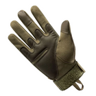 Плотные сенсорные перчатки с защитными накладками хаки размер XL - изображение 3