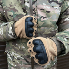 Плотные беспалые Перчатки Oakley Pro с защитными накладками койот размер L - изображение 2