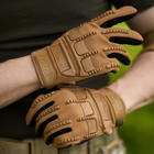 Плотные перчатки M-Pact с защитными накладками из ABS-пластика и антискользящими ладонями койот размер - изображение 1