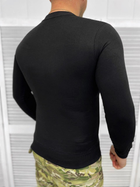 Чоловічий Лонгслів з принтом Тризуб на грудях / Стильний Світшот чорний розмір XL - зображення 3