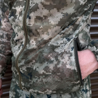 Мужской маскировочный Костюм Куртка с капюшоном + Брюки / Полевая Форма из трикотажной сетки пиксель размер L - изображение 4