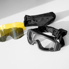 Защитные очки CamoTec Defenders с 3-мя сменными линзами и чехлом черные размер универсальный - изображение 1