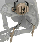 Пластиковые Адаптеры для крепления активных наушников на шлем койот 10х5 см - изображение 4