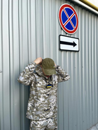 Мужской Анорак Terra с шевроном в виде флага Украины / Ветровка с капюшоном пиксель размер XXXL - изображение 4