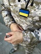 Мужской Анорак Terra с шевроном в виде флага Украины / Ветровка с капюшоном пиксель размер L - изображение 5