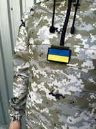 Мужской Анорак Terra с шевроном в виде флага Украины / Ветровка с капюшоном пиксель размер L - изображение 6