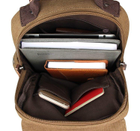 Тактичний чоловічий рюкзак Vintage Бежевий рюкзак для чоловіка (206845) - зображення 12