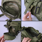 Прочная тактическая сумка через плечо мужская женская сумка военная через плечо Олива TACTICAL PRO (ZK-12) - изображение 7