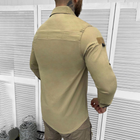 Мужская крепкая Рубашка Combat RipStop на пуговицах с карманами койот размер S - изображение 4