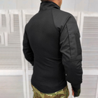 Мужской крепкий Убакс с высоким воротником на молнии / Плотная Рубашка рип-стоп черная размер XS - изображение 3