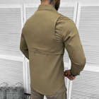 Мужская крепкая Рубашка Combat RipStop с сетчатыми вставками койот размер XL - изображение 4