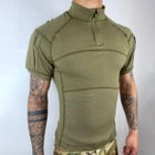 Мужской Убакс Han Wild с короткими рукавами и карманами / Прочная уставная Рубашка олива размер 2XL - изображение 3