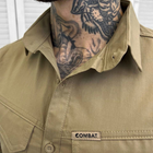 Мужская крепкая Рубашка Combat RipStop с сетчатыми вставками койот размер S - изображение 5