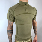 Мужской Убакс Han Wild с короткими рукавами и карманами / Прочная уставная Рубашка олива размер XL - изображение 3