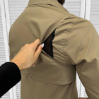 Мужская крепкая Рубашка Combat RipStop с сетчатыми вставками койот размер 2XL - изображение 7