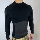 Мужской крепкий Убакс с усиленными локтями / Плотная уставная Рубашка черная размер XL - изображение 4