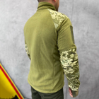 Мужская флисовая Кофта с усиленными водонепроницаемыми вставками / Плотная Флиска хаки пиксель размер L - изображение 3