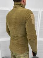 Мужская флисовая Кофта с карманами и липучками под шевроны / Флиска койот размер L - изображение 4