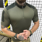 Мужской Убакс с короткими рукавами и карманами / Прочная уставная Рубашка рип-стоп олива размер M - изображение 1