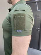 Поло тактичне Bikatex, колір Олива, розмір XL, з липучками для шевронів на рукавах, футболка тактична - зображення 6