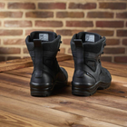 Универсальные кожаные Берцы с мембраной / Летние Ботинки на двухкомпонентной подошве черные размер 36 - изображение 4
